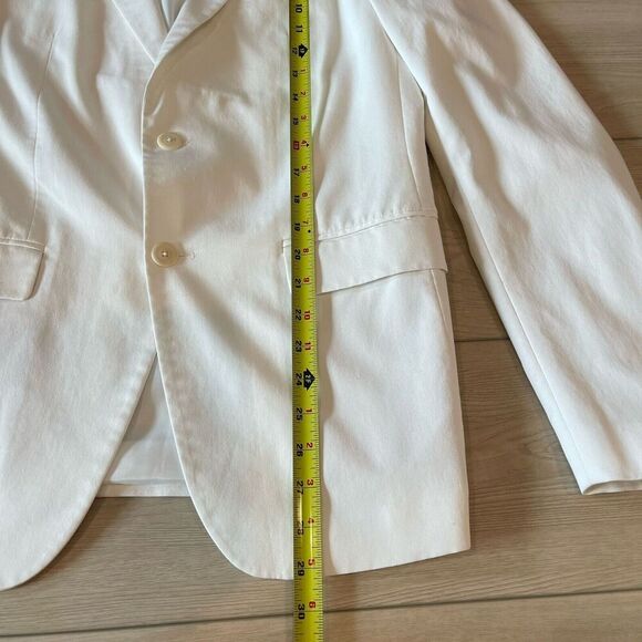 Zara Womens Suit Blazer US 4 D White Open front Lined officewear workwear formal - Picture 11 of 13